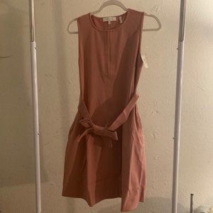 Lark & Ro Pink Sleeveless Waist Tie Dress 2 NWT